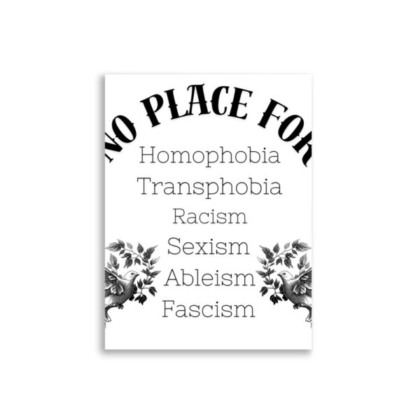 No Place For (Schwarze Schrift) | Frontprint | Enhanced Matte Poster 30x40cm