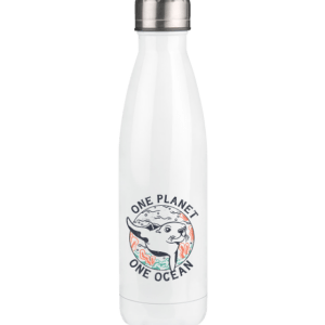 "One Planet One Ocean" Front Print - Thermoflasche 500ml