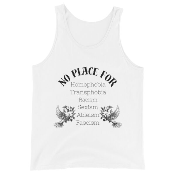 No Place For (Schwarze Schrift) | Frontprint | Men's Tank Top | Bella + Canvas 3480