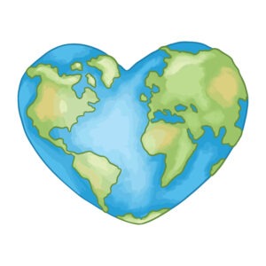 Earth Heart | Unisex Premium Tie Dye T-Shirt