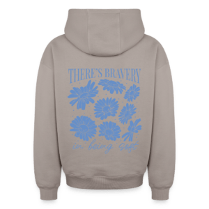 Flower Bravery | Backprint | Oversized Heavy Hoodie