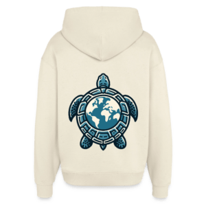 Turtle Earth | Backprint | Oversized Hoodie Baumwolle