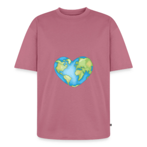 Earth Heart | Backprint | Oversized T-Shirt Baumwolle