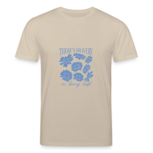 Flower Bravery | Backprint | Fitted T-Shirt Baumwolle