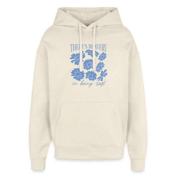 Flower Bravery | Backprint | Oversized Hoodie Baumwolle