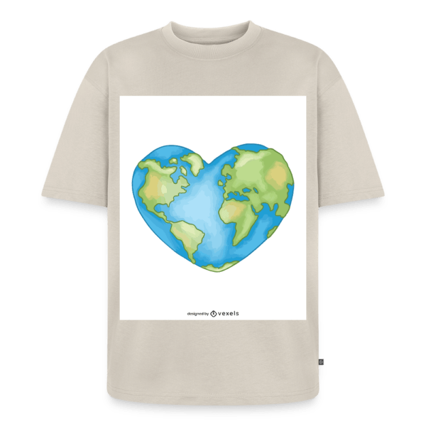 Earth Heart | Unisex Premium Oversized Bio T-Shirt