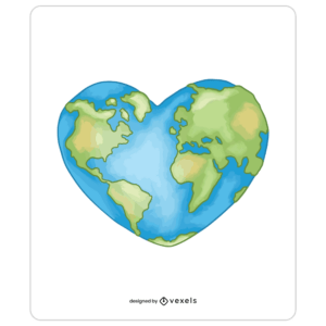 Earth Heart | Sticker Größe S (10 x 10 cm)