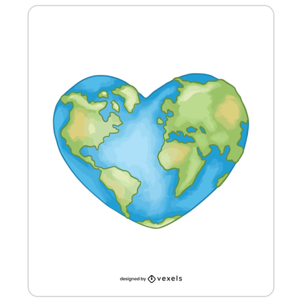 Earth Heart | Sticker Größe S (10 x 10 cm)