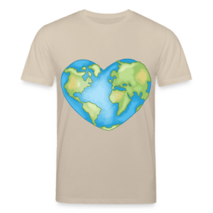 Earth Heart | Frontprint | Fitted T-Shirt Baumwolle