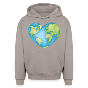 Earth Heart | Frontprint | Oversized Heavy Hoodie