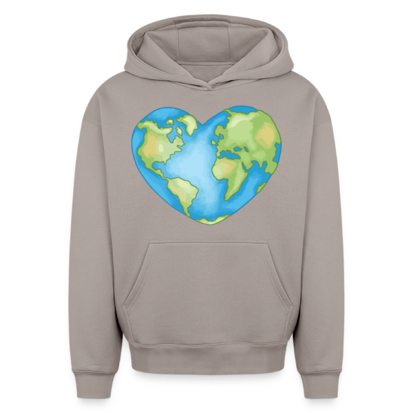Earth Heart | Frontprint | Oversized Heavy Hoodie