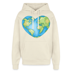 Earth Heart | Frontprint | Oversized Hoodie Baumwolle