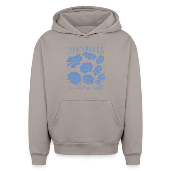 Flower Bravery | Frontprint | Oversized Heavy Hoodie