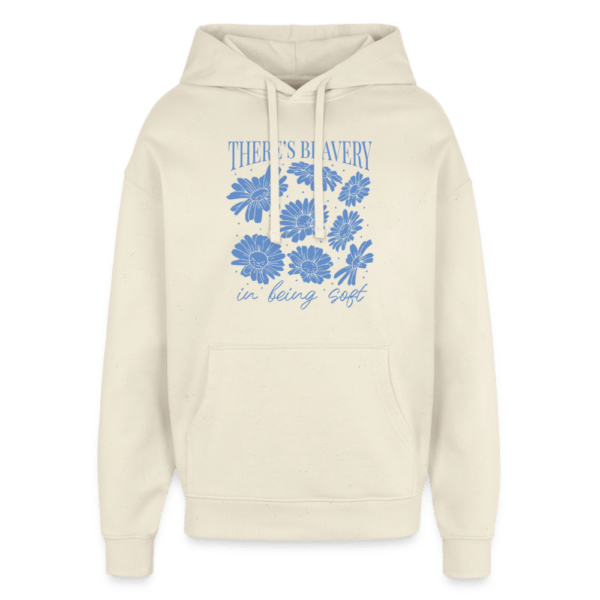 Flower Bravery | Frontprint | Oversized Hoodie Baumwolle