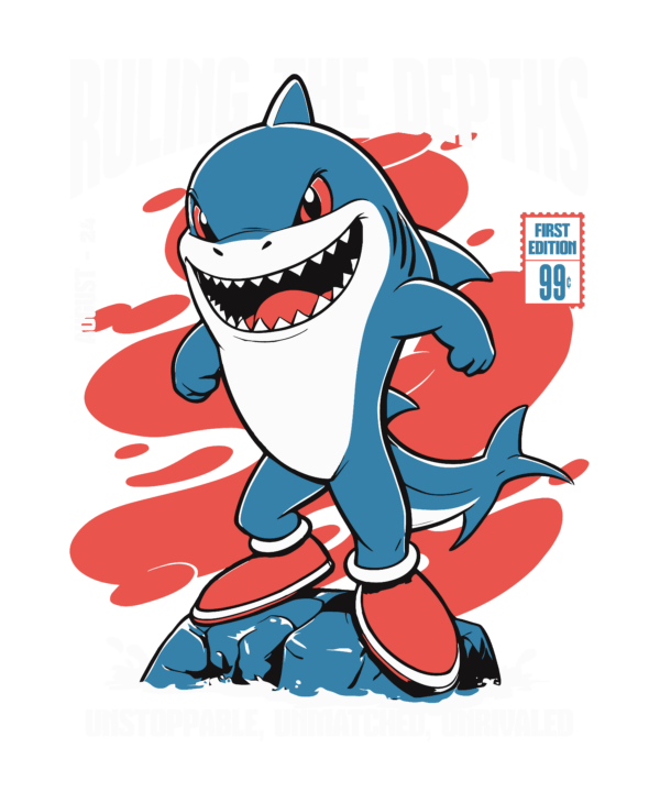 Ruling Shark | Frontprint | Oversized Heavy Hoodie