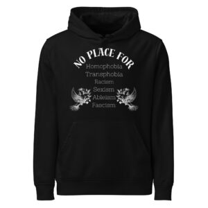 No Place For (Weiße Schrift) | Frontprint | Drummer 2.0 Hoodie