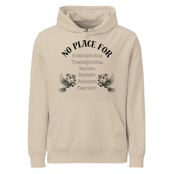 No Place For (Schwarze Schrift) | Frontprint | Drummer 2.0 Hoodie