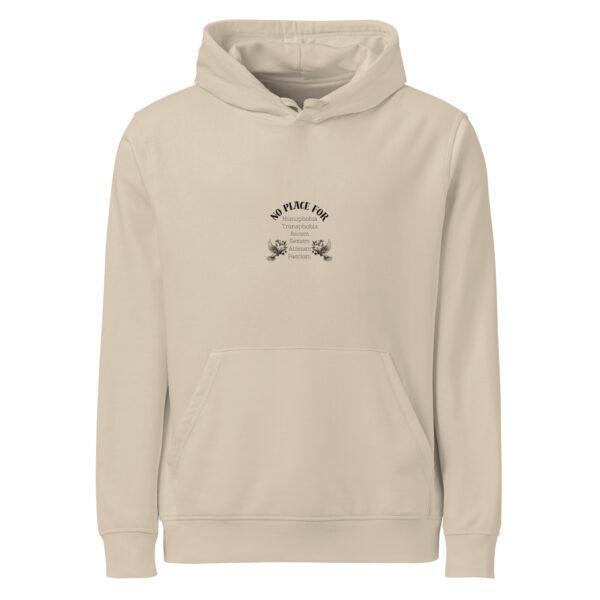 No Place For (Schwarze Schrift) | Backprint | Drummer 2.0 Hoodie