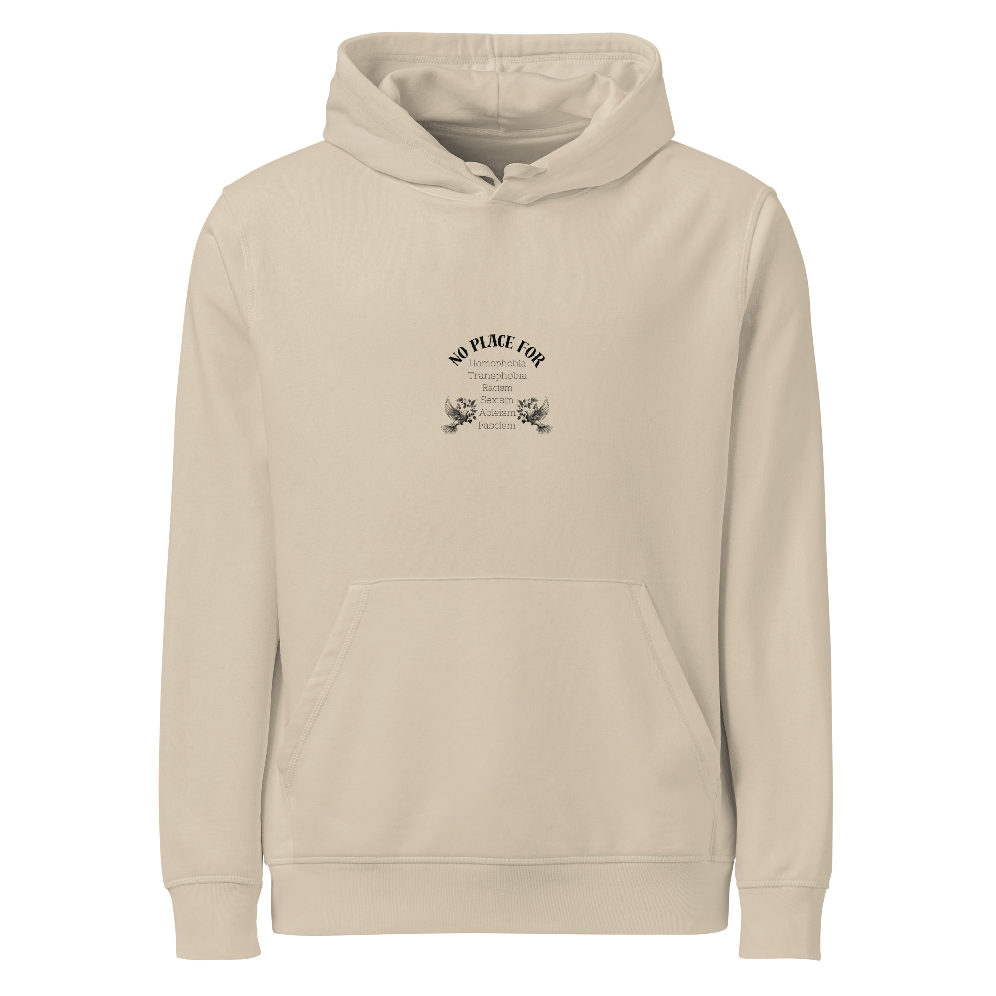 No Place For (Schwarze Schrift) | Backprint | Drummer 2.0 Hoodie