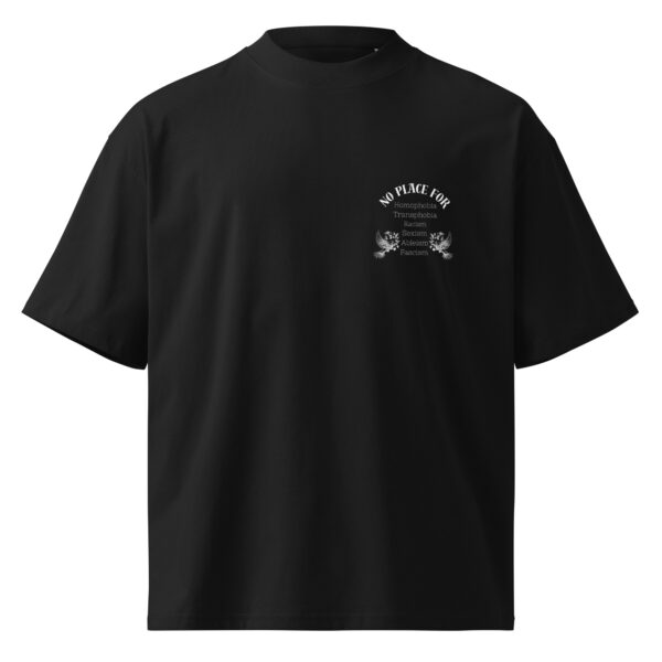 No Place For (Weiße Schrift) | Backprint | Oversized Blaster 2.0 T-Shirt