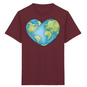 „Love The Earth Design“ Front Print – Kids Organic Shirt