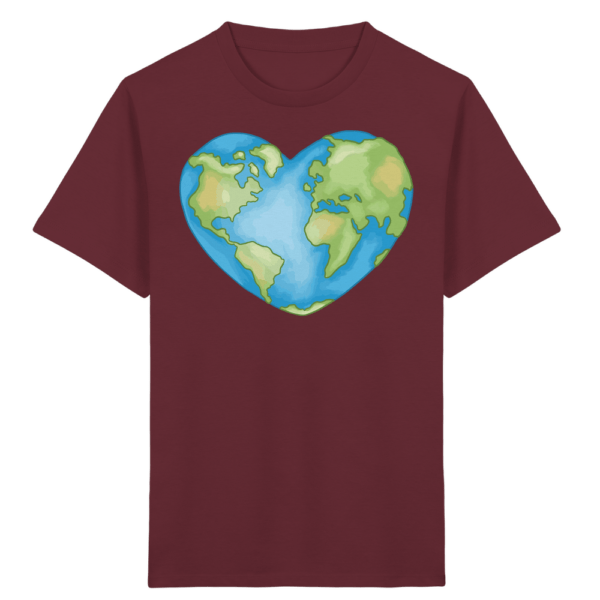 "Love The Earth Design" Front Print - Kids Organic Shirt