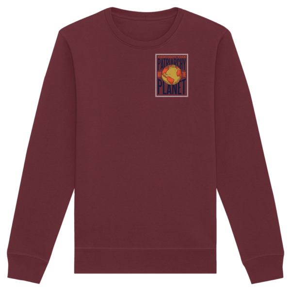 "Destroy The Patriarchy Not The Planet" Back Print - Organic Basic Unisex Sweatshirt