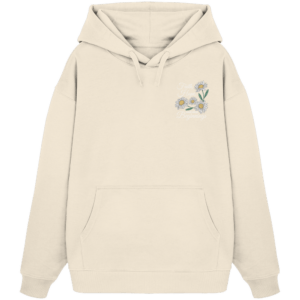 „Faith Hope and New Beginnings“ Back Print – Organic Oversize Hoodie