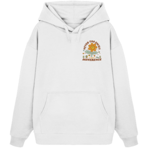„Never Too Small“ Back Print – Organic Oversize Hoodie