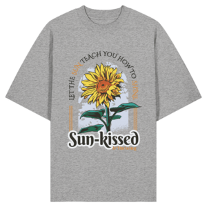 „Sun Kissed“ Front Print – Organic Oversize Shirt