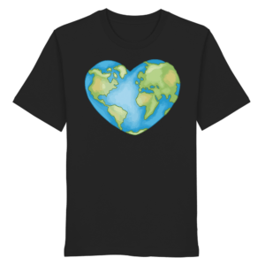 „Love The Earth Design“ Front Print – Organic Shirt