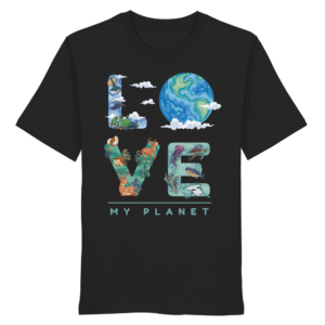 „Love Earth (My Planet)“ Front Print – Organic Shirt