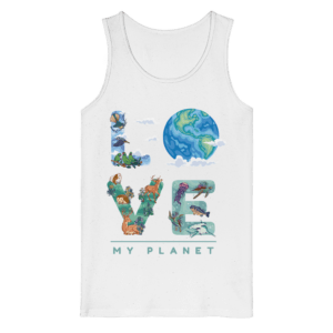 „Love Earth (My Planet)“ Front Print – Organic Tank Top