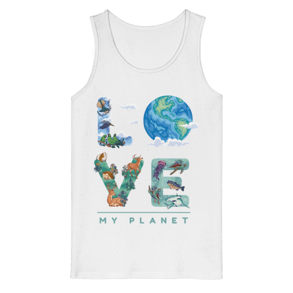 "Love Earth (My Planet)" Front Print - Organic Tank Top