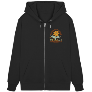 „Never Too Small“ Front Print – Organic Zipper