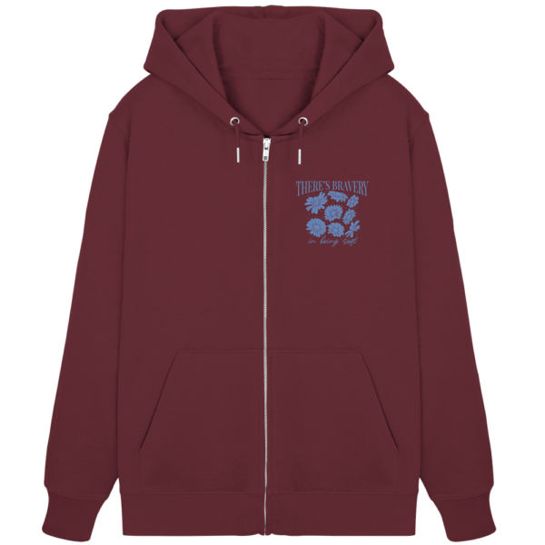 "There´s Bravey in being Soft" Front Print - Organic Zipper
