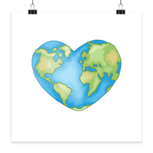 „Love The Earth Design“ Front Print – Poster 20×20