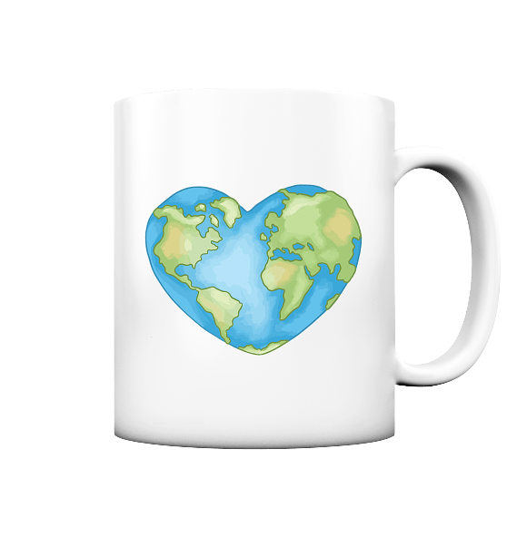 "Love The Earth Design" Front Print - Tasse matt