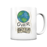 "Earth Over Profit" Front Print - Tasse matt