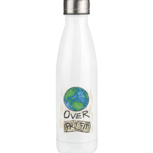 „Earth Over Profit“ Front Print – Thermoflasche 500ml