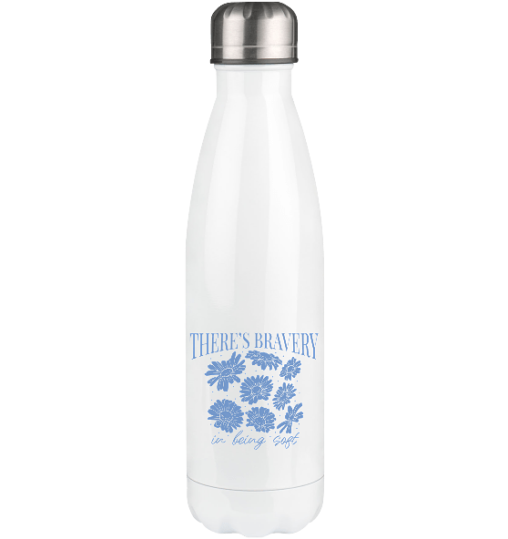 "There´s Bravey in being Soft" Front Print - Thermoflasche 500ml