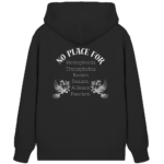 "No Place For" Back Print White - Organic Zipper