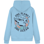 "One Planet One Ocean" Back Print - Organic Basic Hoodie