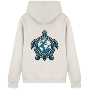 "Love Turtles" Back Print - Organic Basic Hoodie [Digital]