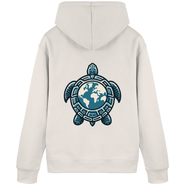 "Love Turtles" Back Print - Organic Basic Hoodie [Digital]