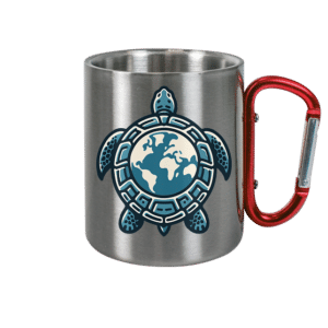 "Love Turtles" Front Print White - Edelstahl Tasse