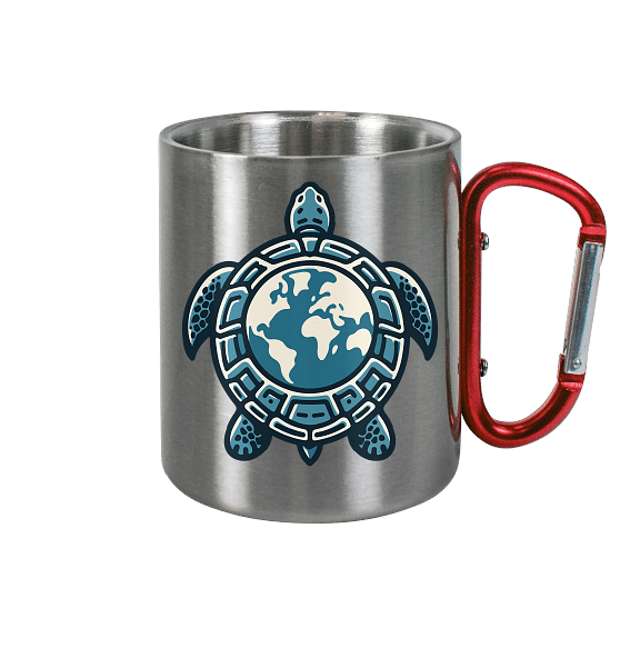 "Love Turtles" Front Print White - Edelstahl Tasse