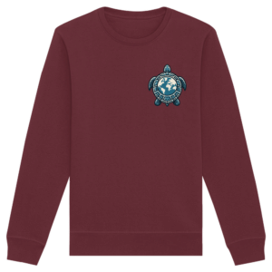 "Love Turtles" Back Print - Organic Basic Unisex Sweatshirt