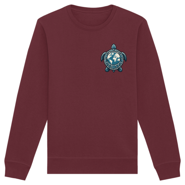 "Love Turtles" Back Print - Organic Basic Unisex Sweatshirt