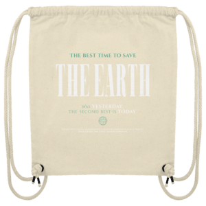 Save the Earth Organic Gym-Bag in Natur, Vorderseite